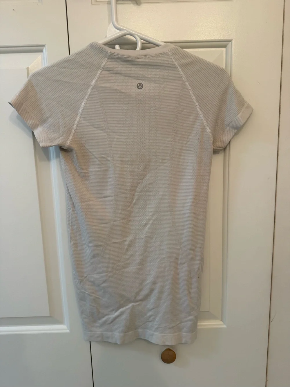 white lululemon Short Sleeve Athletic Tee